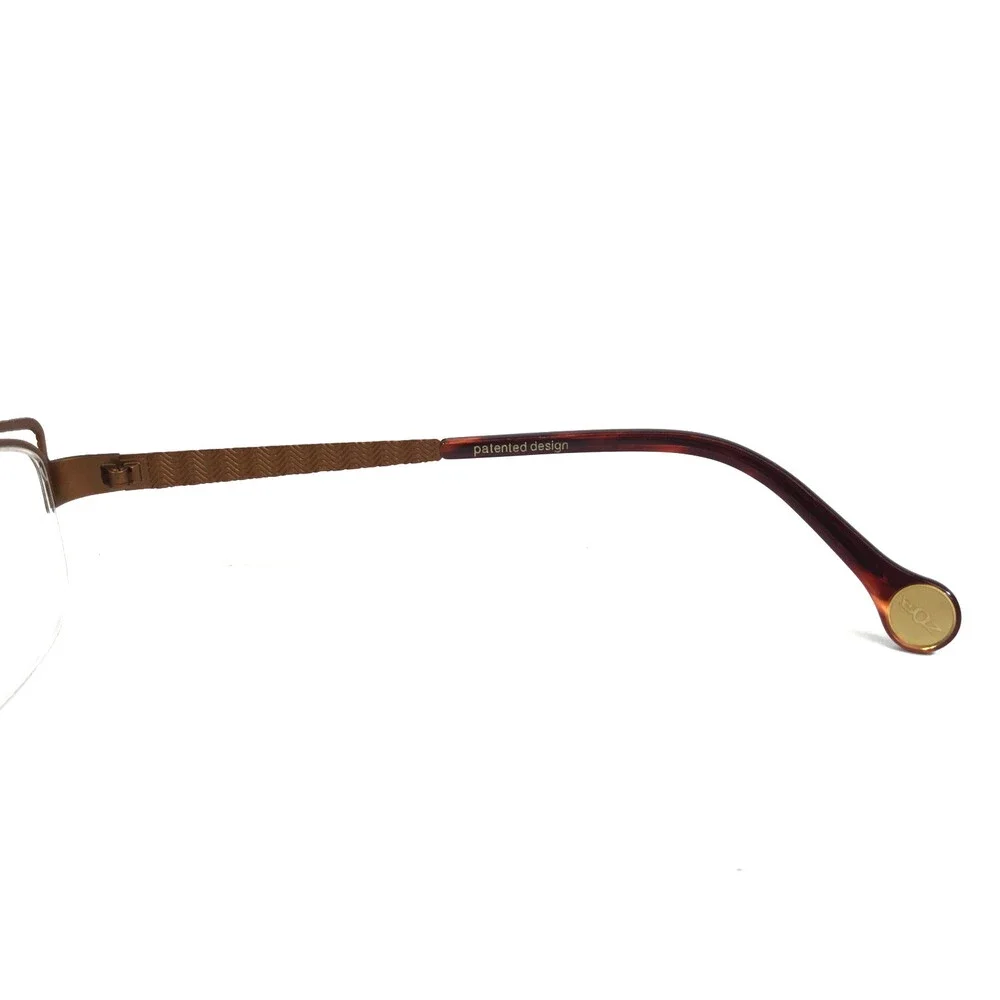 BOZ Eyeglasses Frames WELL 7092 Purple Brown Cat Eye Half Rim 52.5-18-140